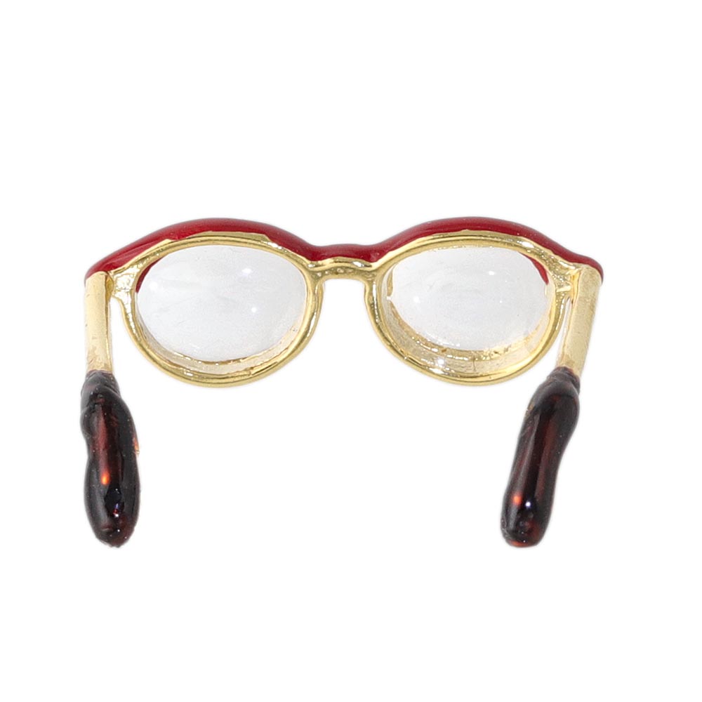 Red Half Rim Glasses Ring