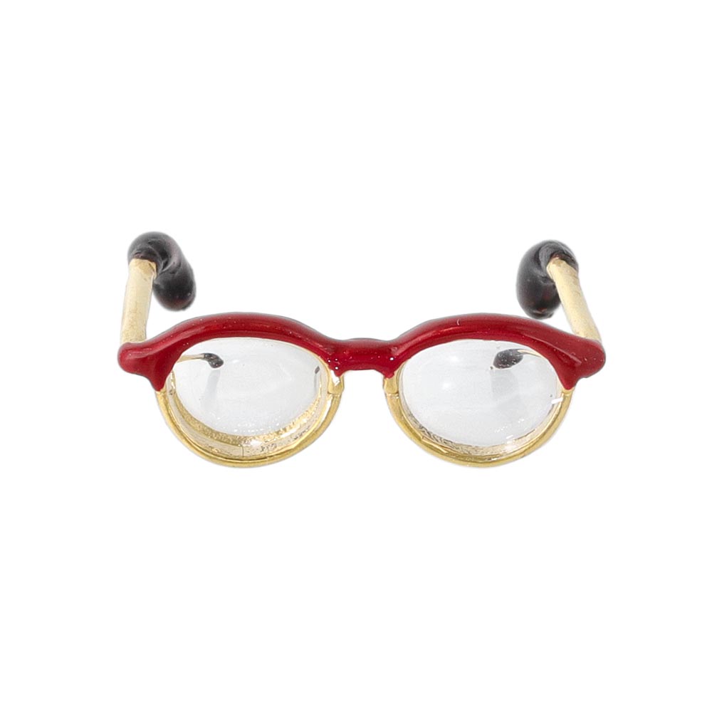 Red Half Rim Glasses Ring