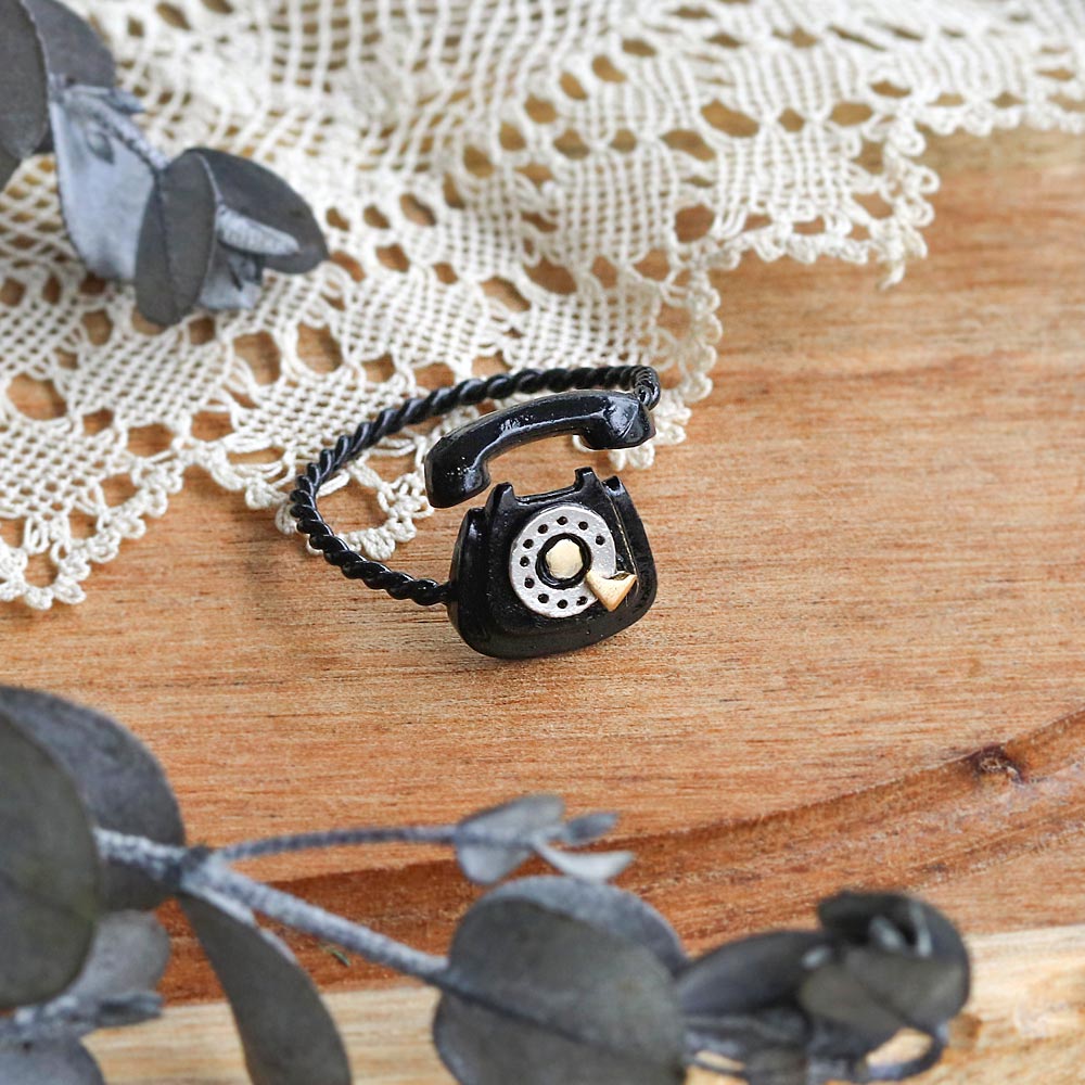 Black Rotary Phone Ring