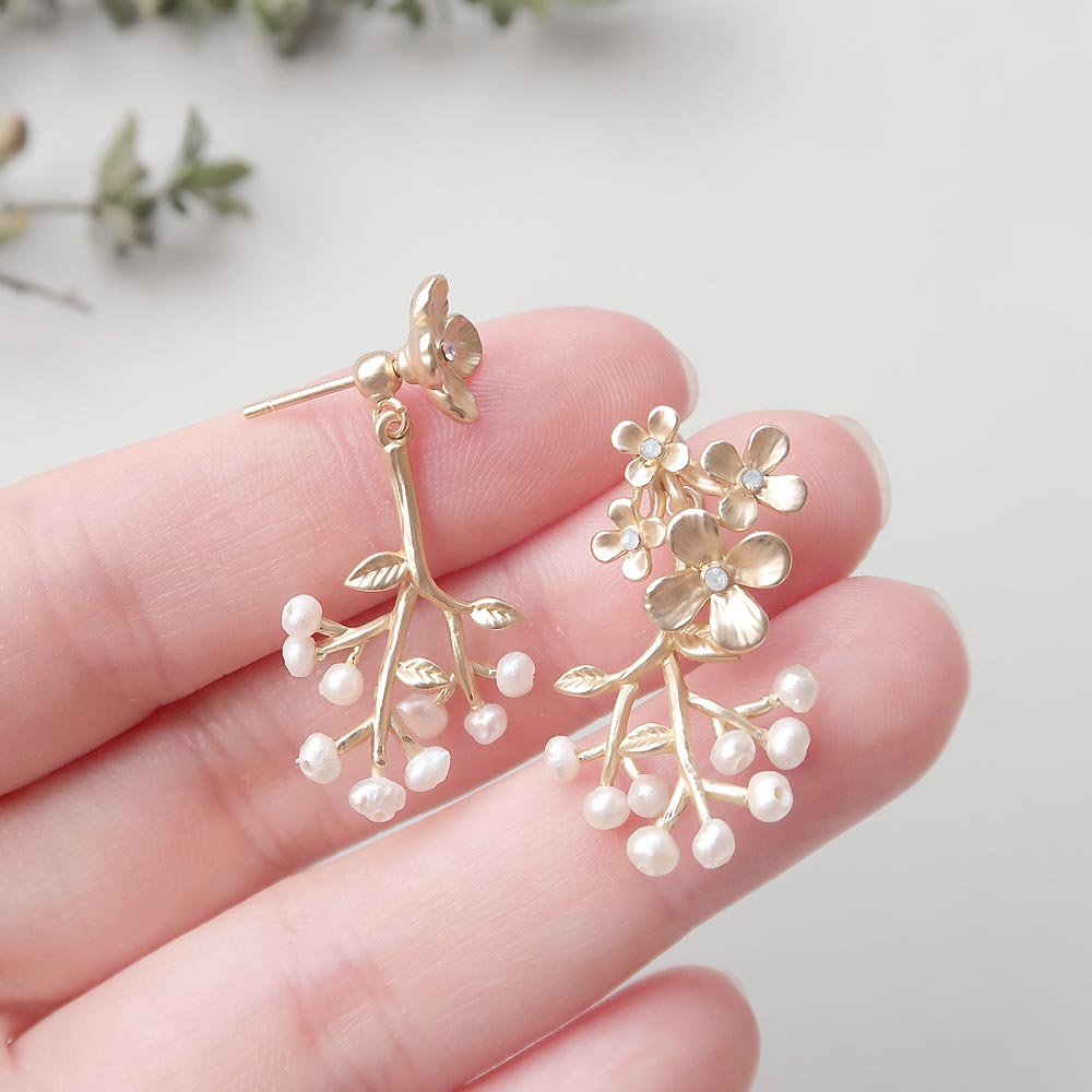 Spring Flower Front Back Earrings