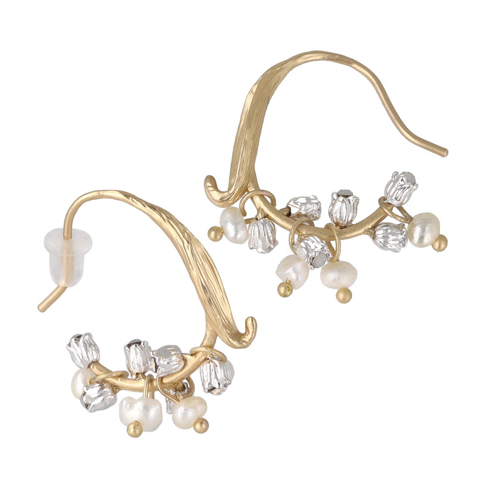 Lily of the Valley Hoop Earrings