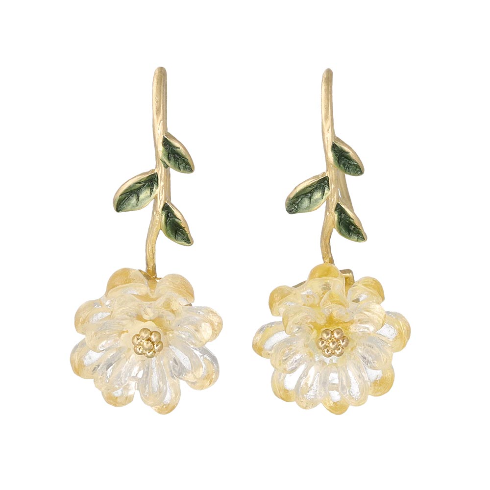 Ranunculus Flower Earrings