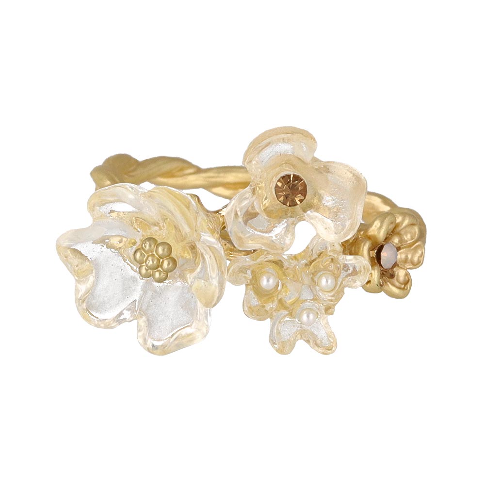 Floral Decoration Open Ring