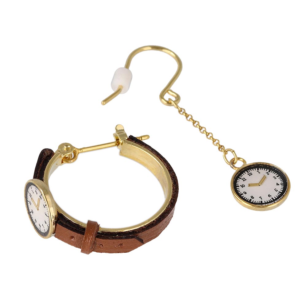 Watch Asymmetric Earrings