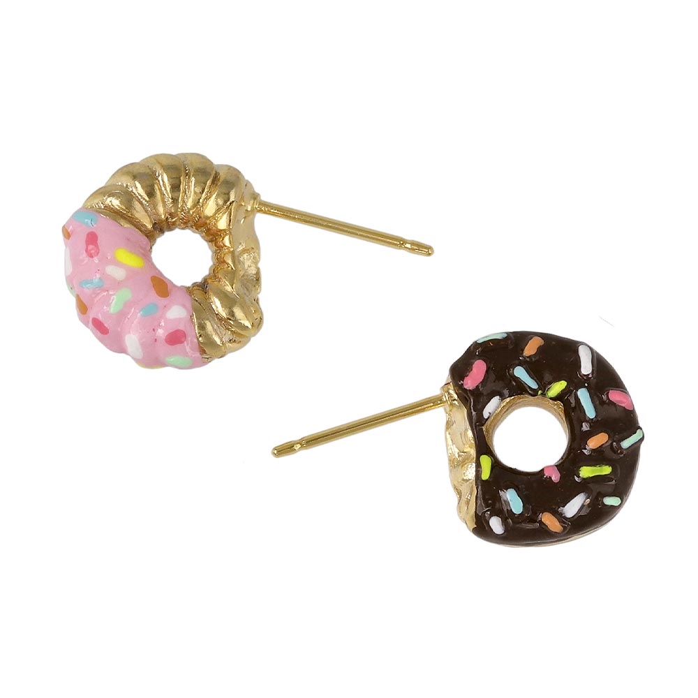 Rainbow Sprinkle Donut Earrings