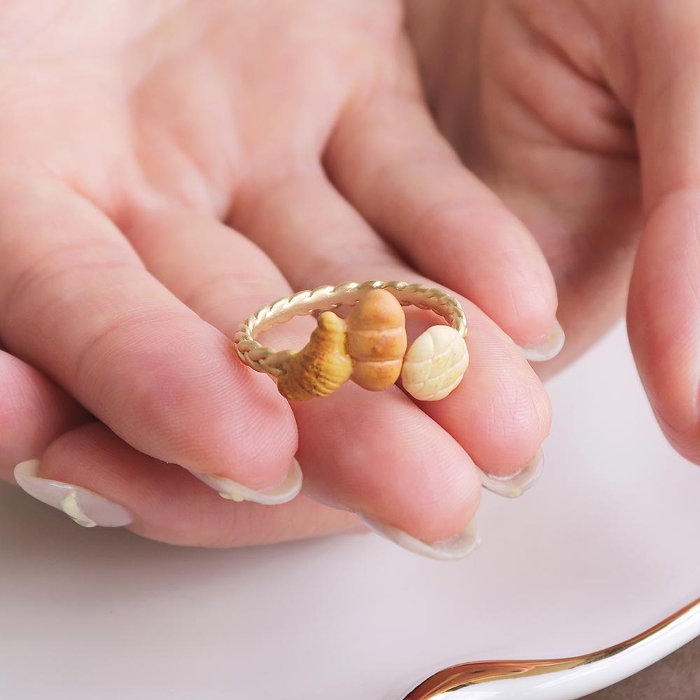 Mini Bread Open Ring