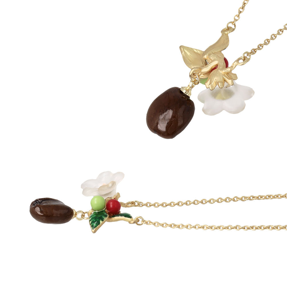 Coffee Bean Charm Necklace