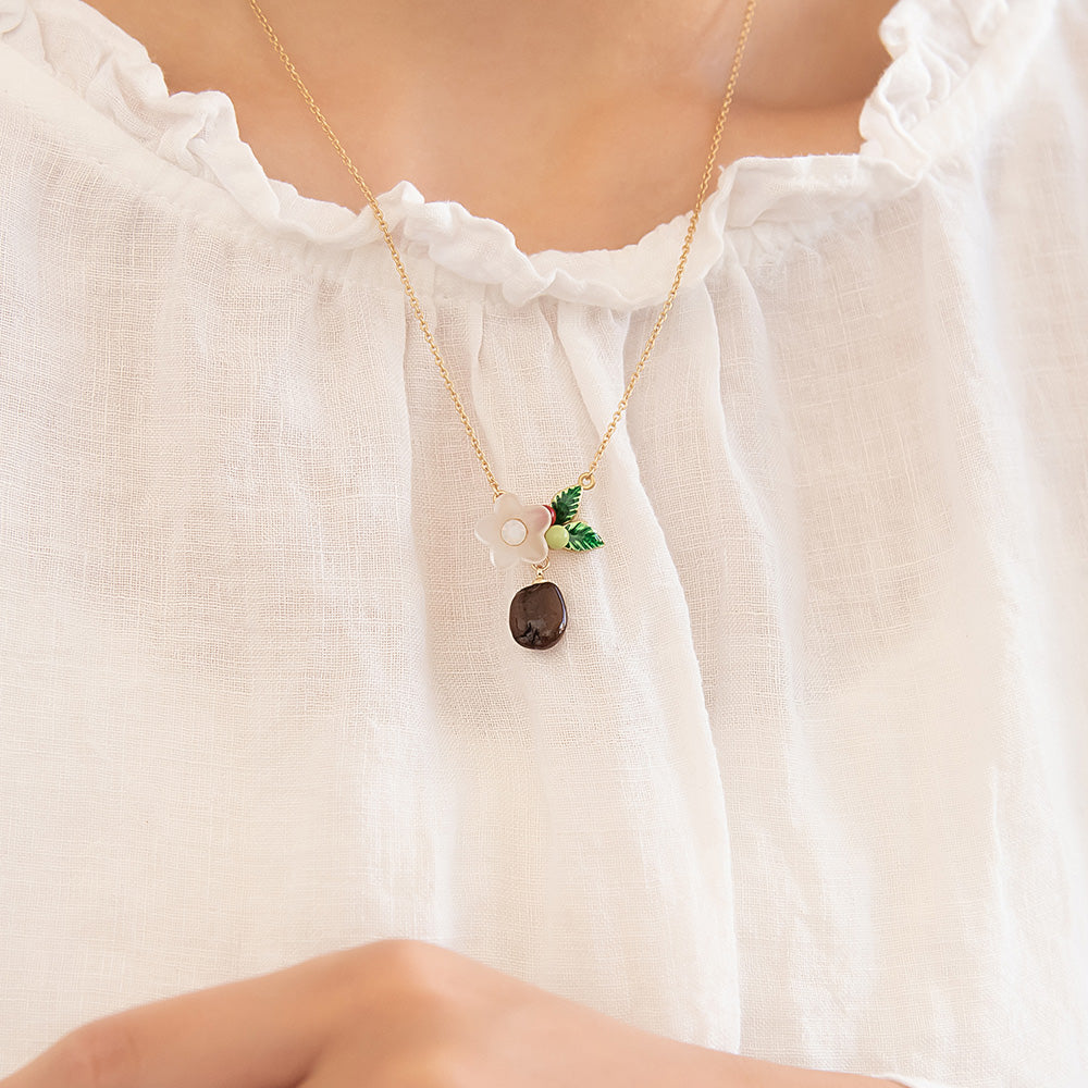 Coffee Bean Charm Necklace