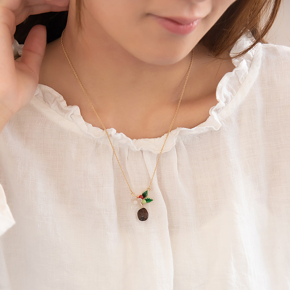 Coffee Bean Charm Necklace