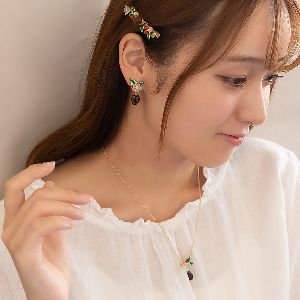 Coffee Bean Charm Necklace