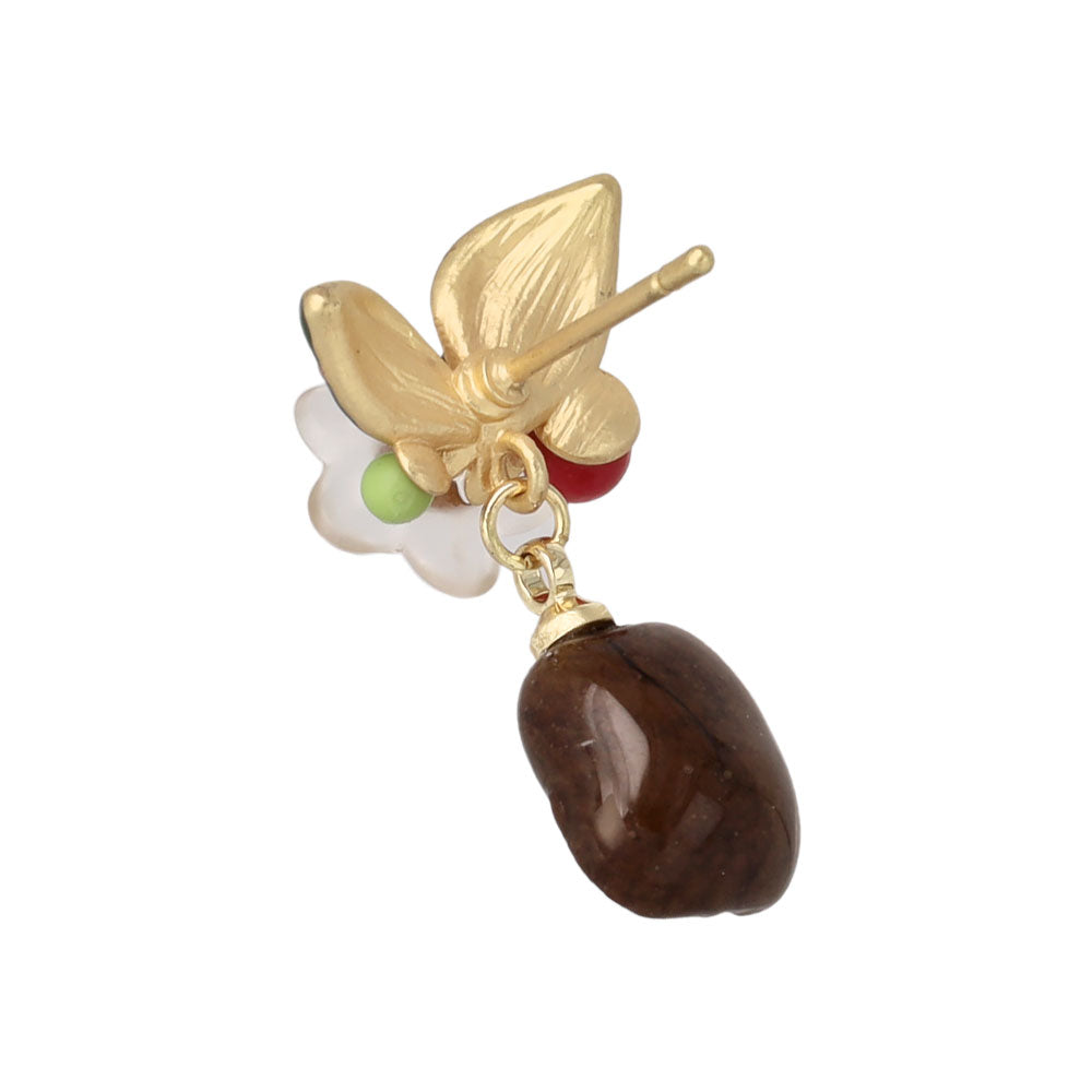 Coffee Bean Drop Earrings