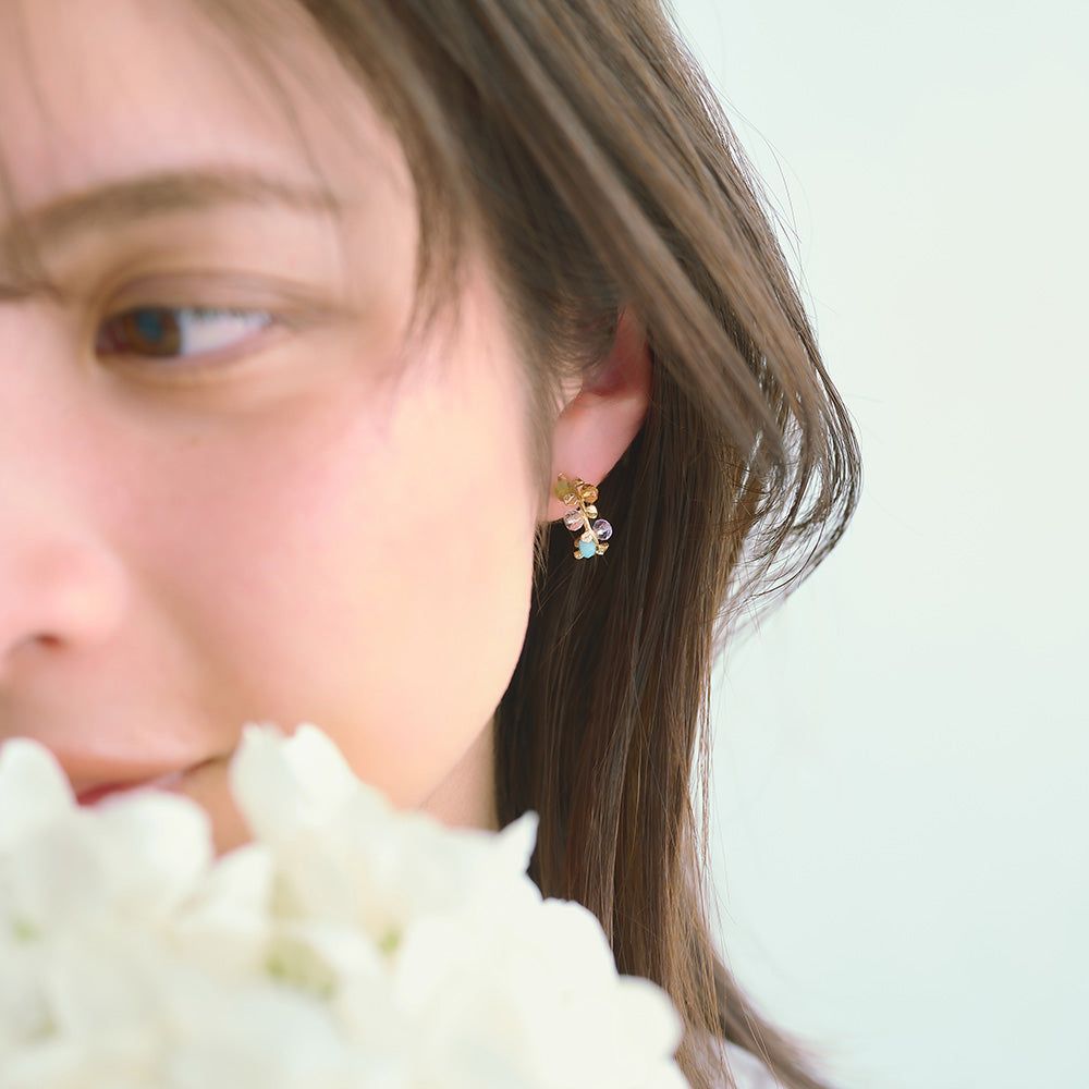 Fruiting Twig Hoop Earrings - Osewaya