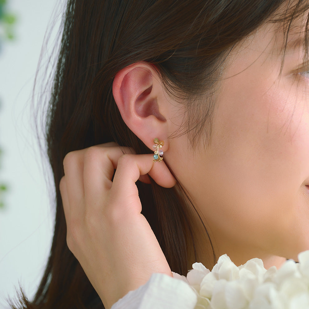 Fruiting Twig Hoop Earrings - Osewaya