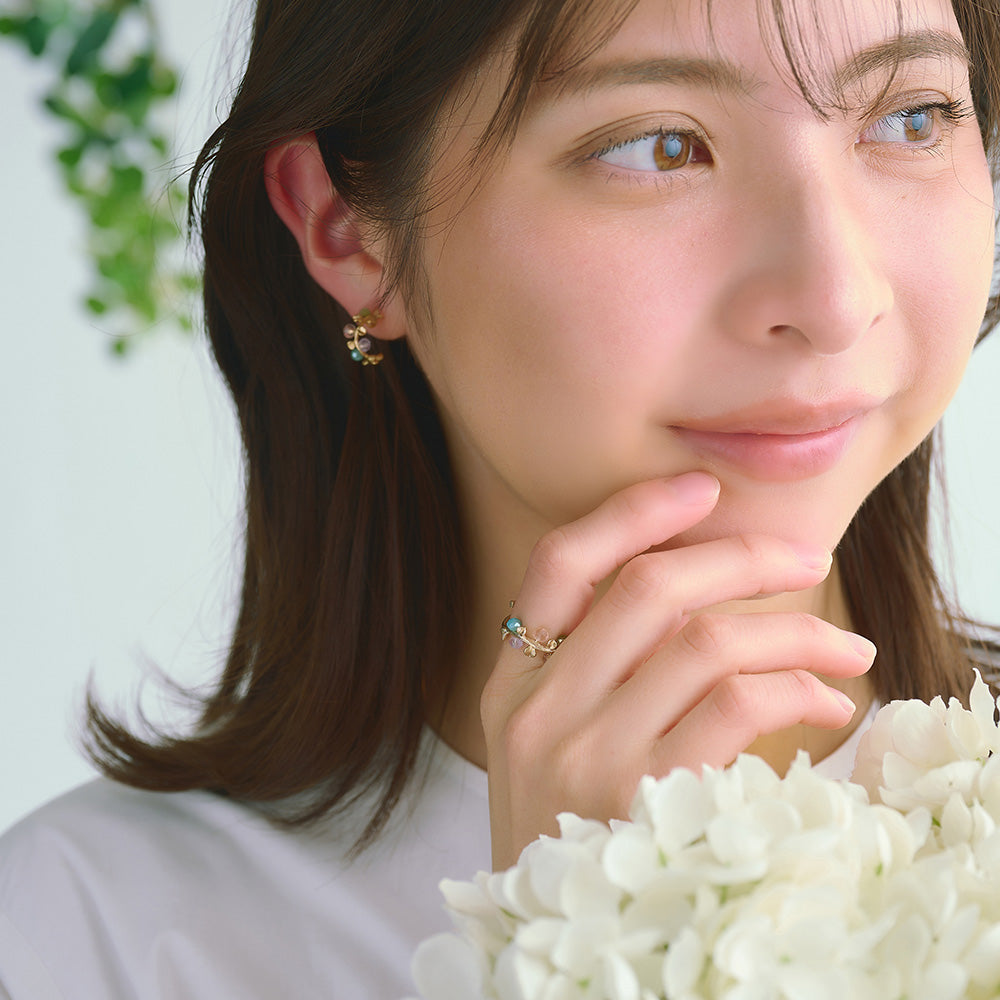 Fruiting Twig Hoop Earrings - Osewaya
