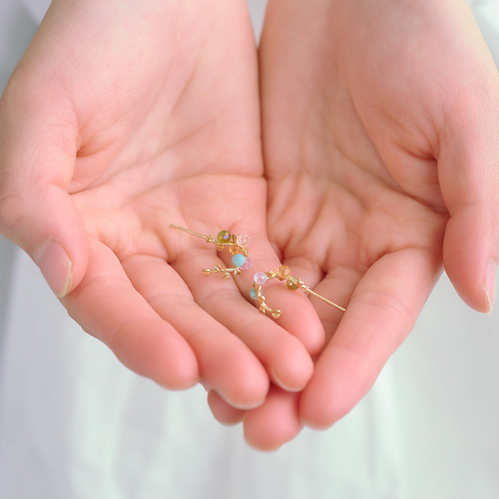 Fruiting Twig Hoop Earrings - Osewaya