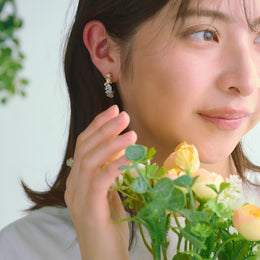 Morning Dew Twig Hoop Earrings - Osewaya