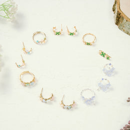 Morning Dew Twig Hoop Earrings - Osewaya
