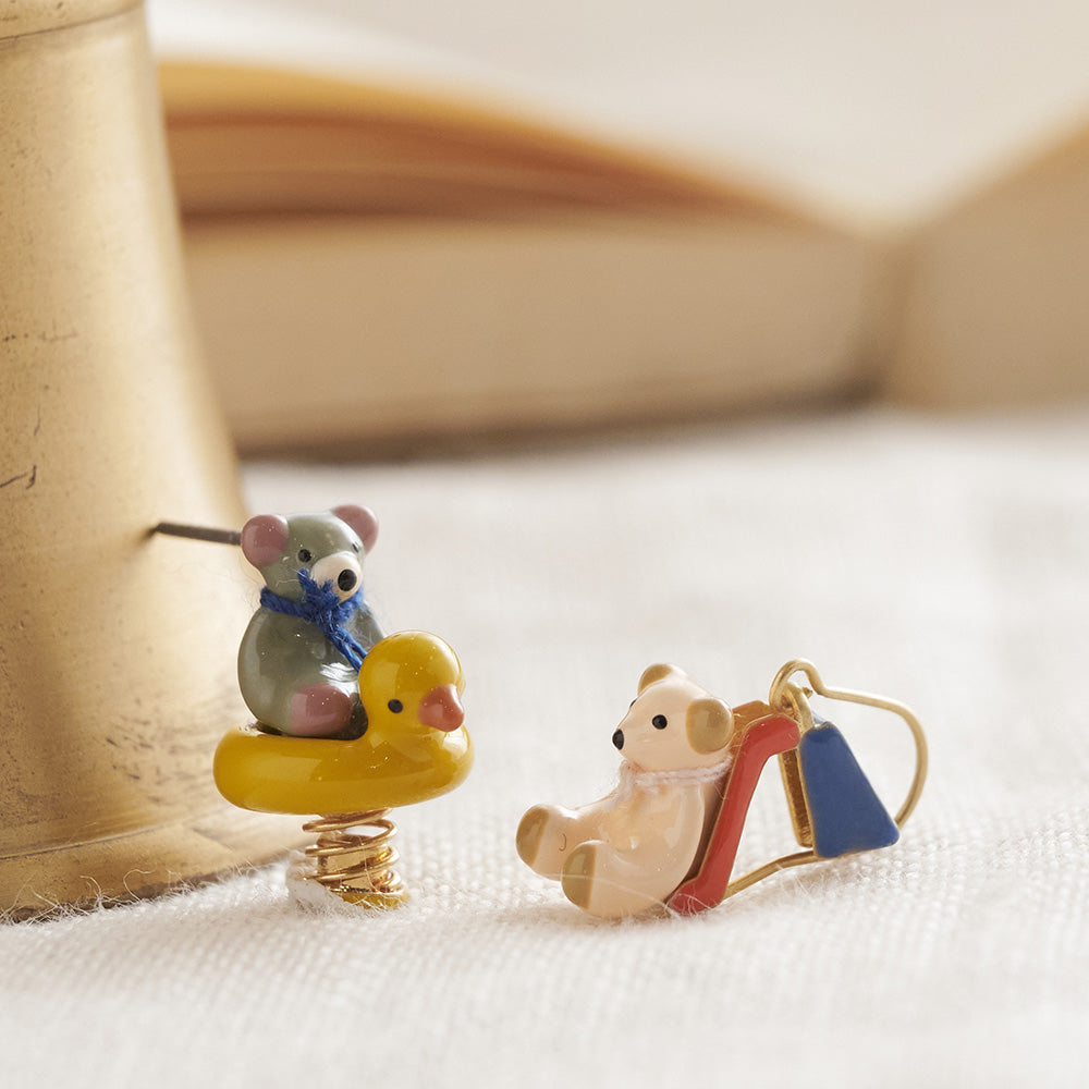 Little Bear Playground Adventure Earrings - osewaya
