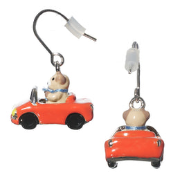 Speedy Little Bear Mismatched Earrings