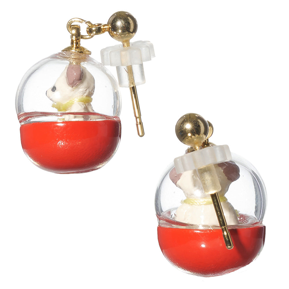 Little Bear Capsule Toy Mismatched Earrings