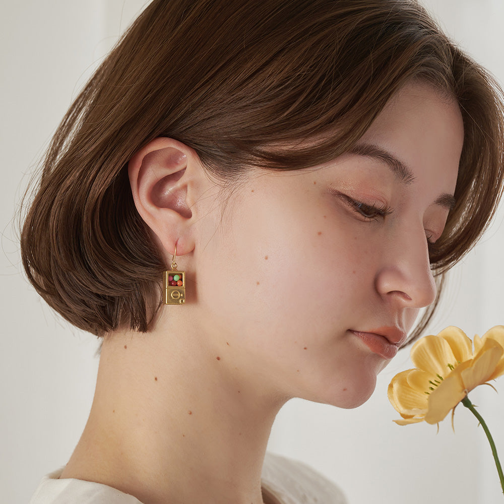 Little Bear Capsule Toy Mismatched Earrings