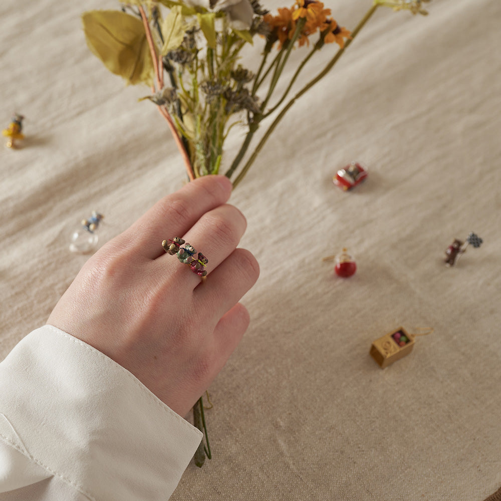 Little Bear Capsule Toy Mismatched Earrings