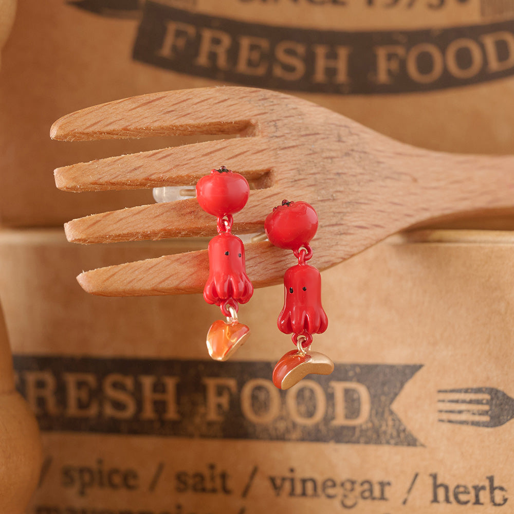 Octopus Wiener Drop Earrings