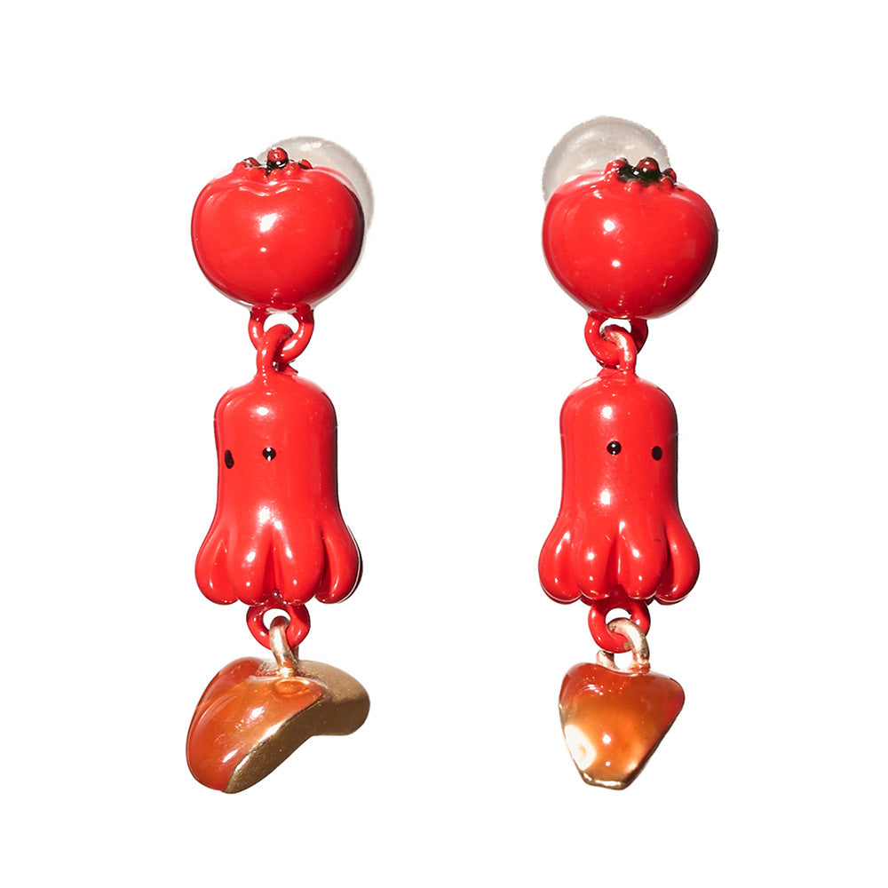 Octopus Wiener Drop Earrings