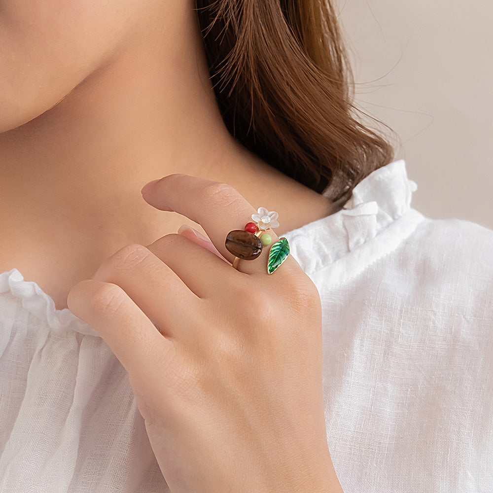 Coffee Bean Wrap Ring