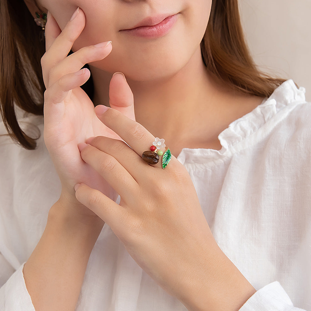 Coffee Bean Wrap Ring