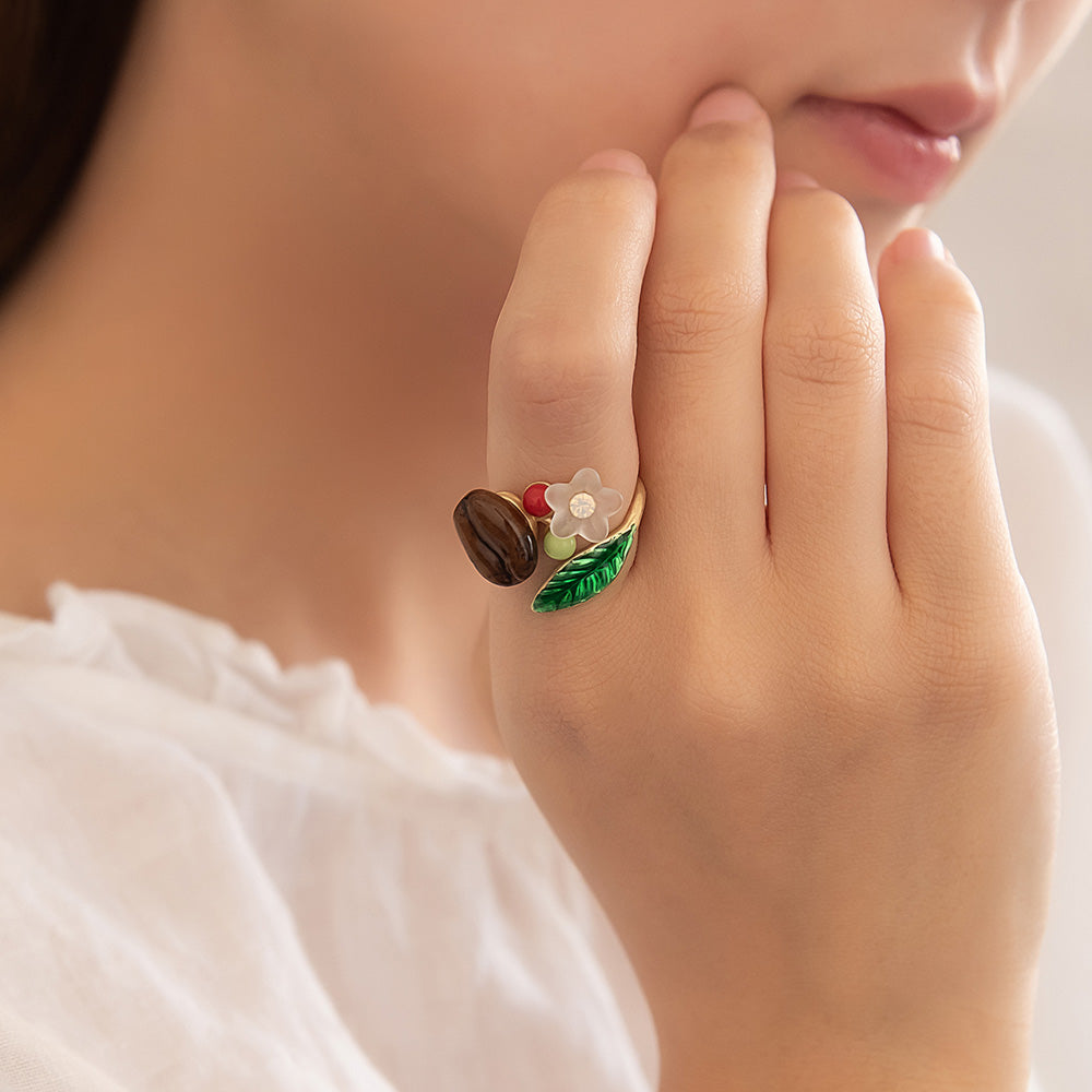 Coffee Bean Wrap Ring
