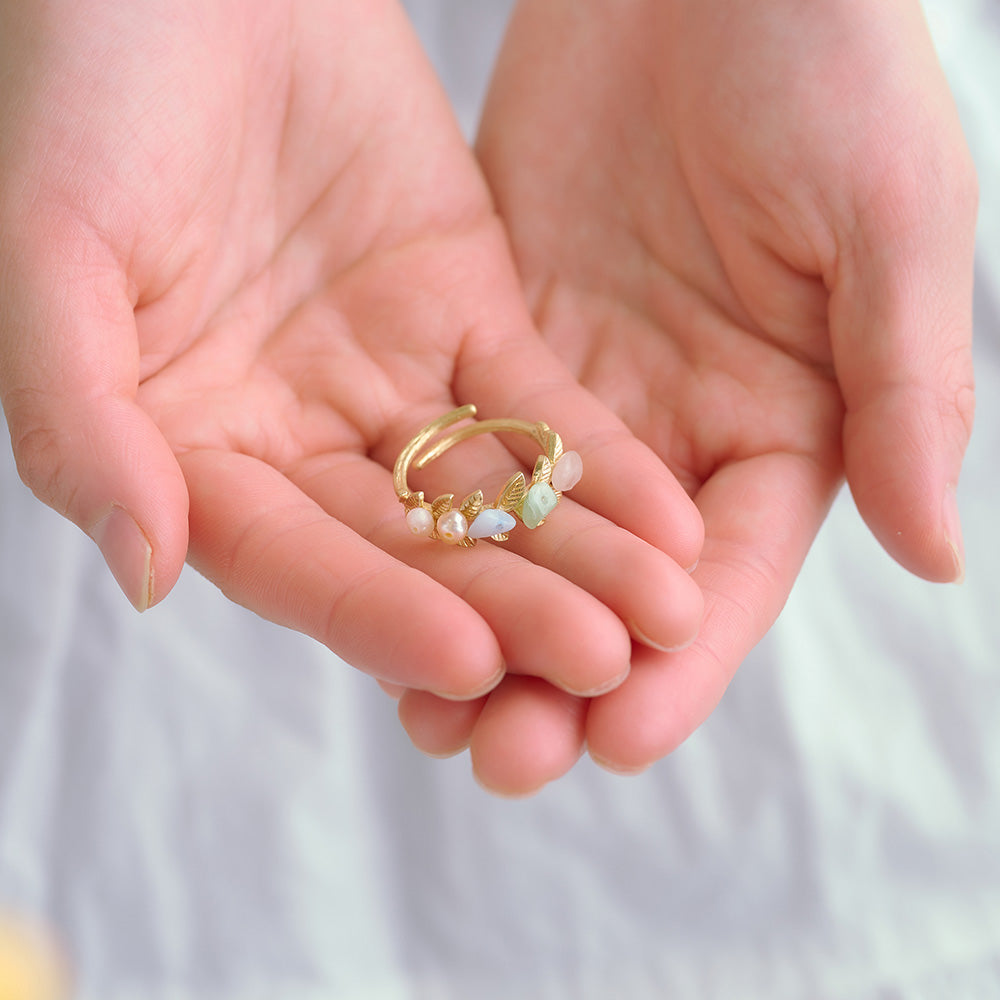 Morning Dew Twig Wrap Ring - Osewaya