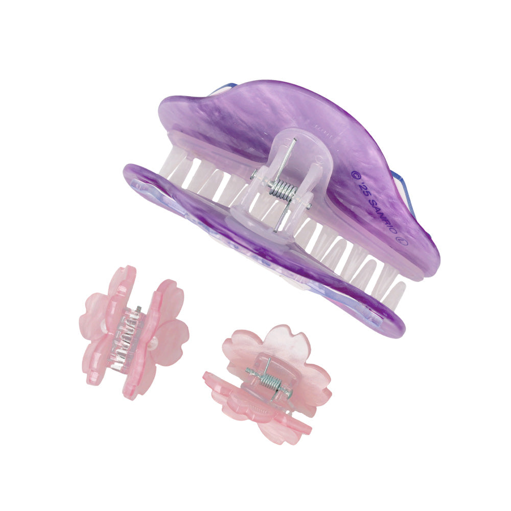 Kuromi Sakura Hair Clip Set