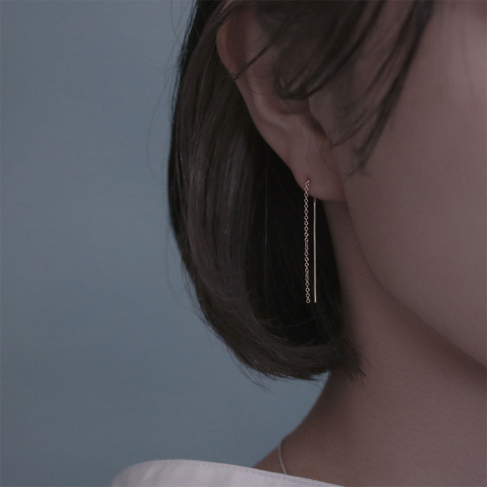 925 Silver Chain Threader Earrings