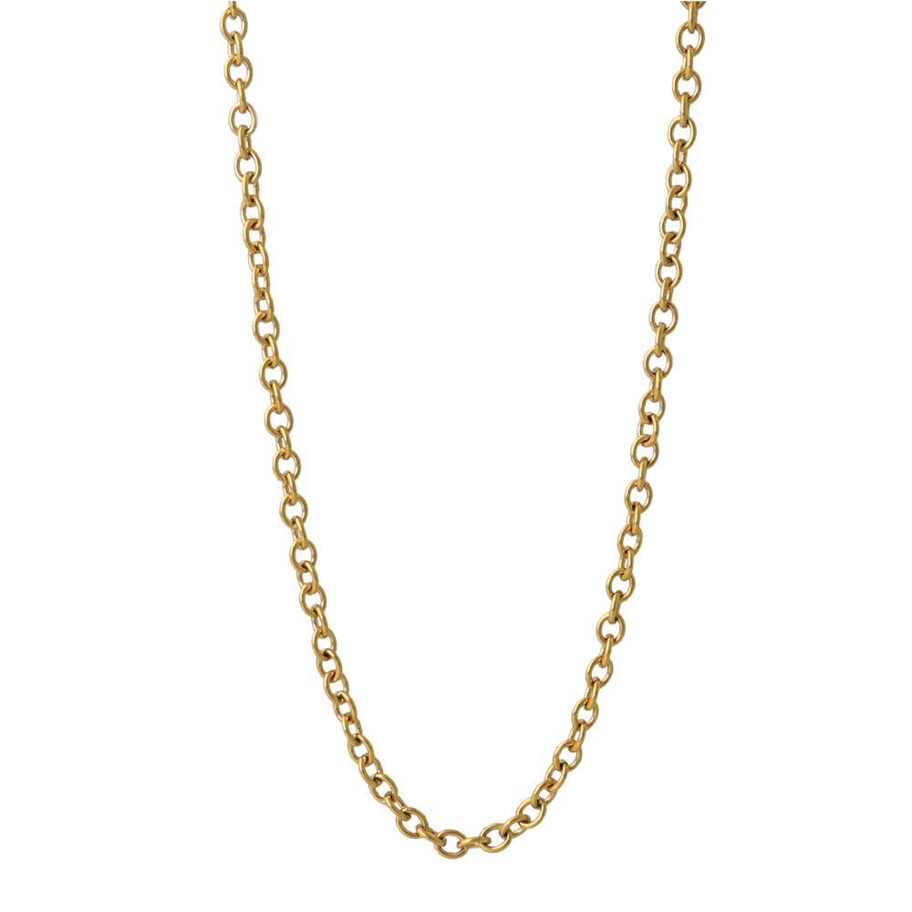Gold Tone Surgical Steel Cable Chain Necklace