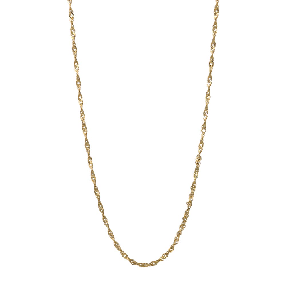 Gold Tone Surgical Steel Wave Chain Necklace