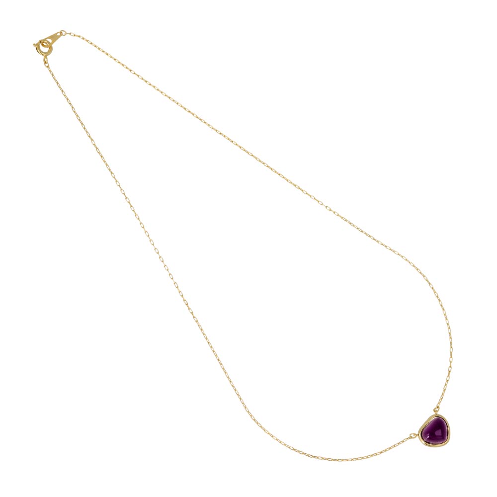 Purple Triangle Glass Jewel Necklace