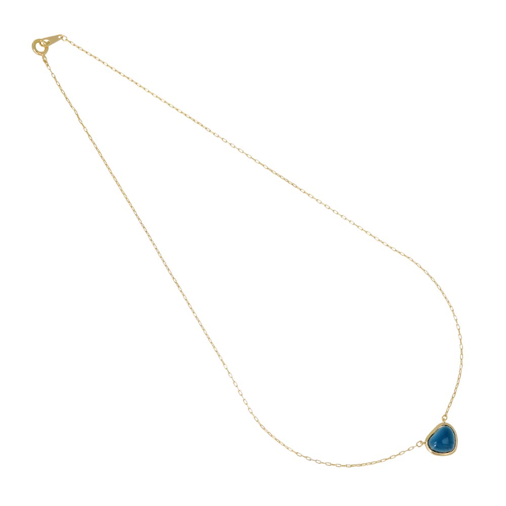 Blue Triangle Glass Jewel Necklace