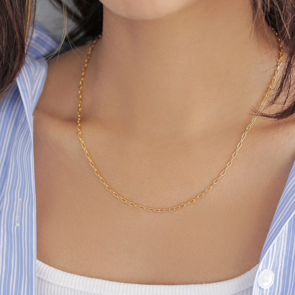 Gold Tone Loose Chain Necklace