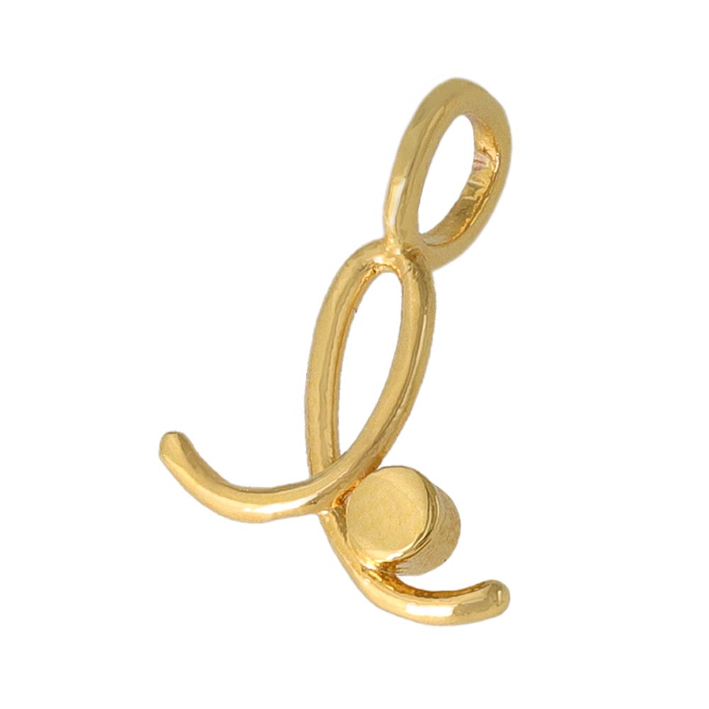 Gold Tone Loop Necklace Charm