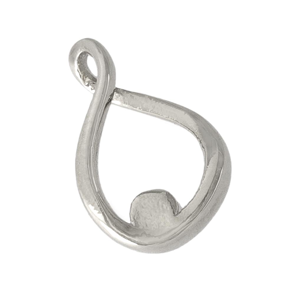 Silver Tone Drop Necklace Charm