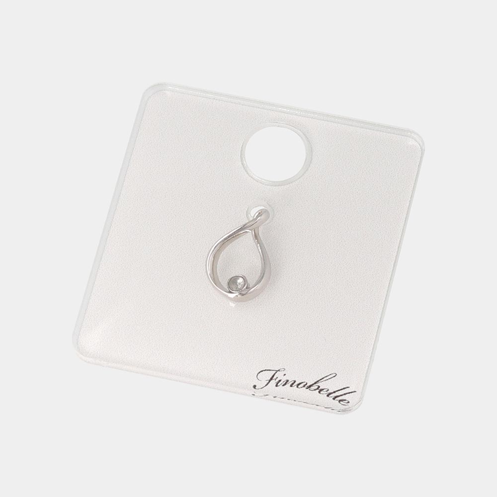 Silver Tone Drop Necklace Charm