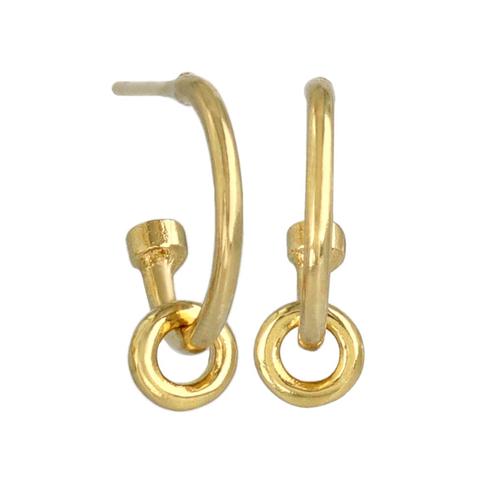 Gold Plated Twin Hoop Earrings