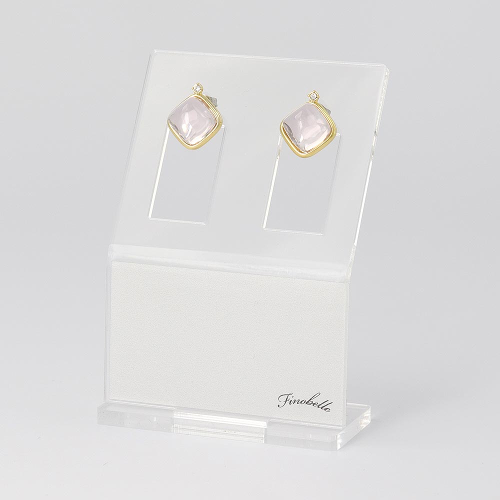 Clear Square Glass Jewel Studs