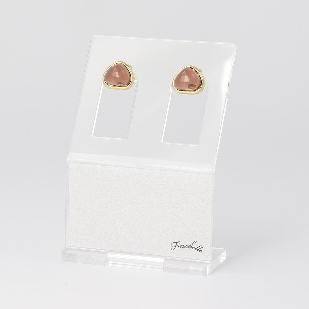 Brown Triangle Glass Jewel Studs