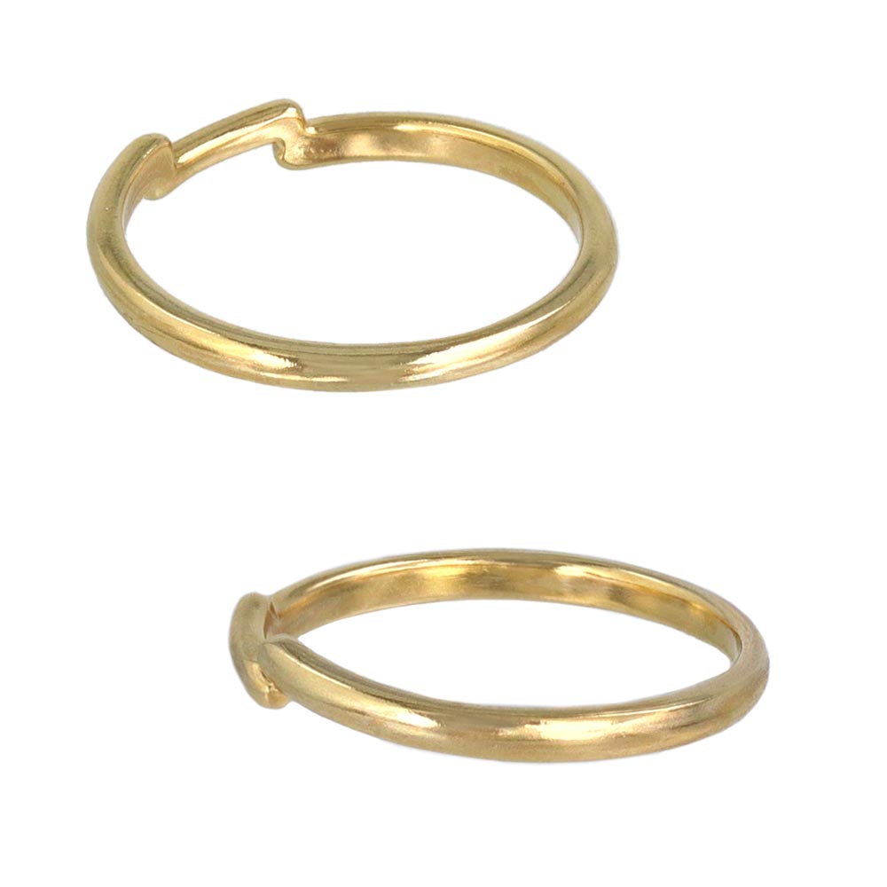 Gold Plated Bypass Band Ring