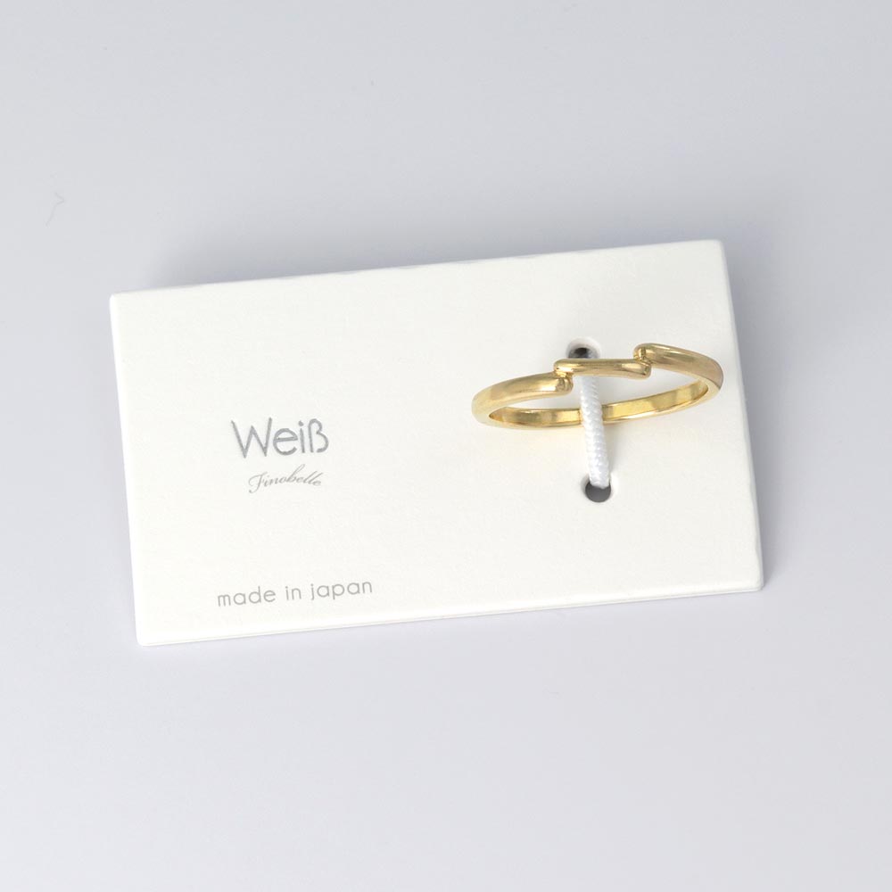 Gold Plated Bypass Band Ring