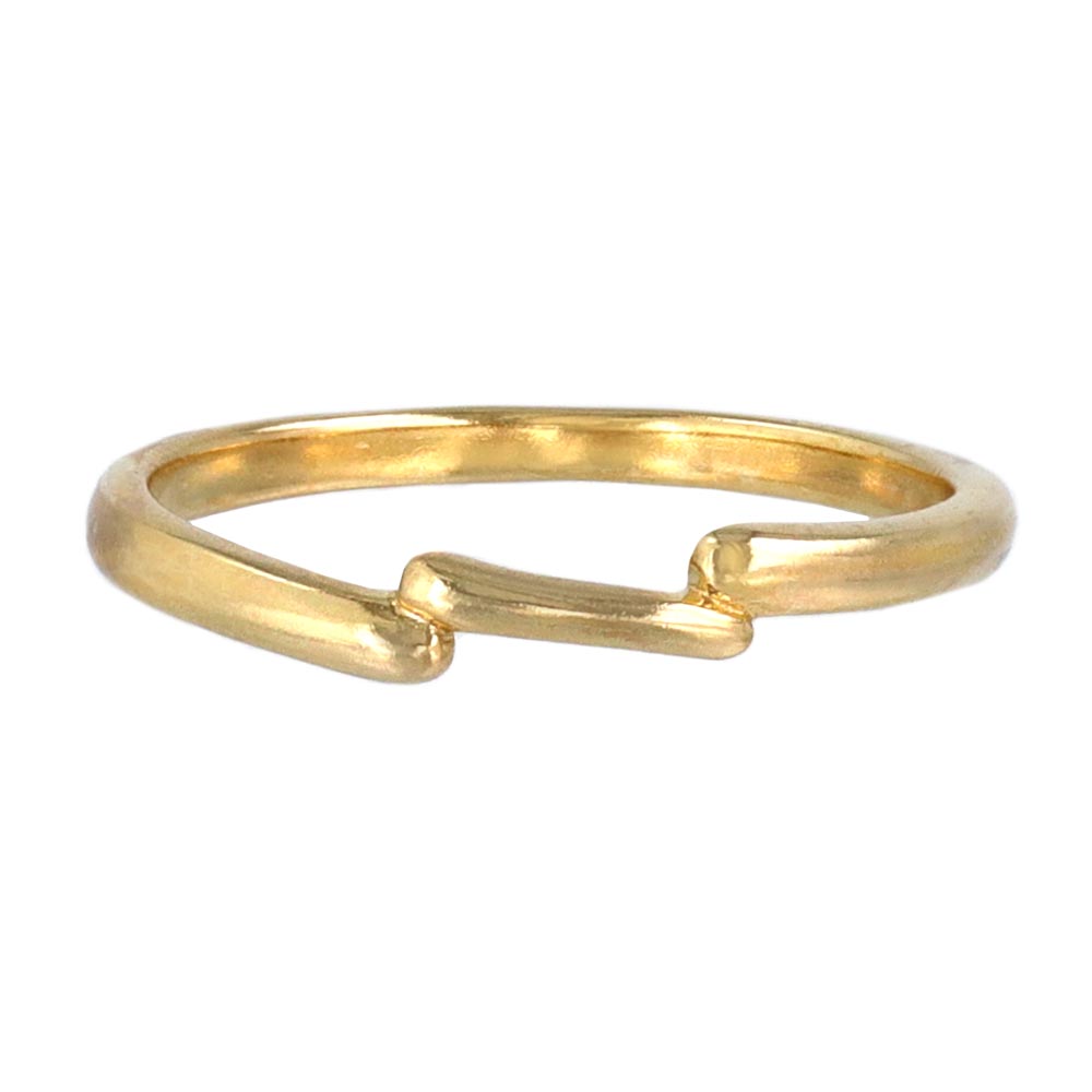 Gold Plated Bypass Band Ring