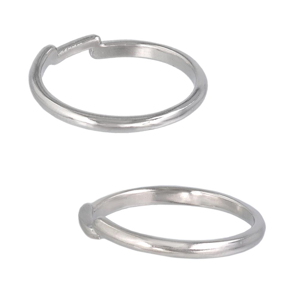 Rhodium Plated Bypass Band Ring