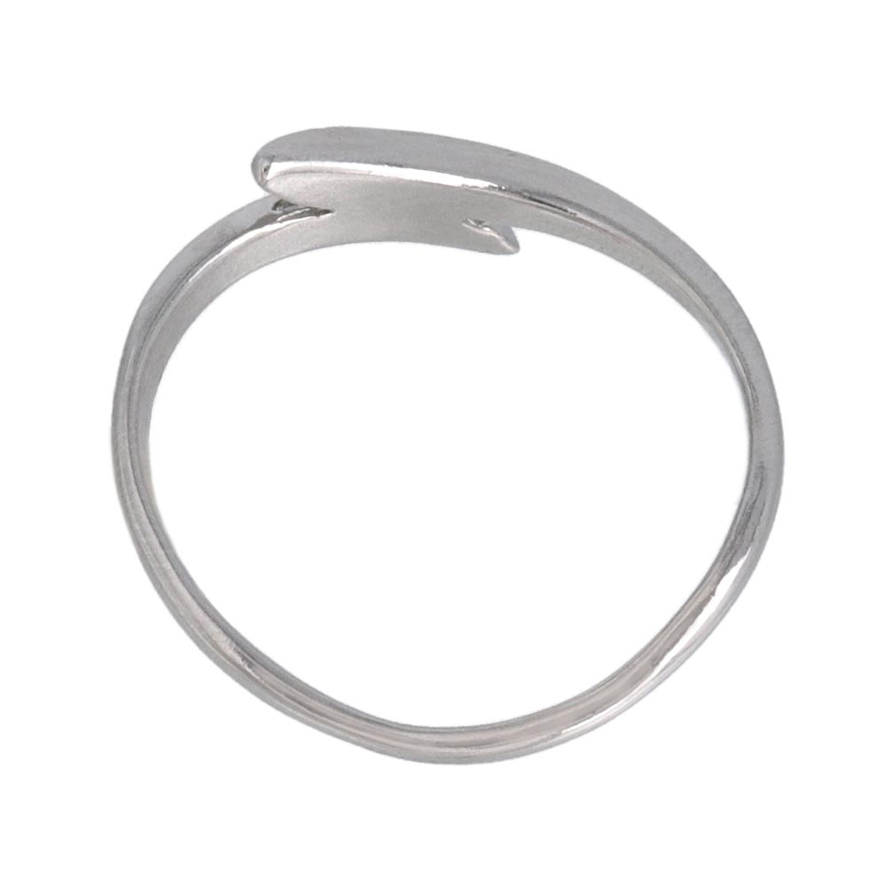 Rhodium Plated Crossover Band Ring